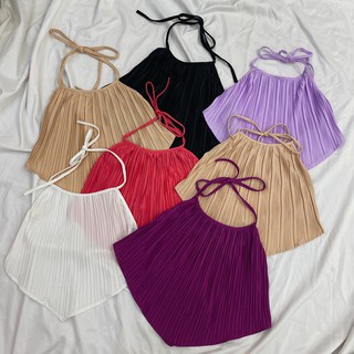 ÁO NỮ CROPTOP KIỂU YẾM VẢI XẾP LY CT02 SÁU MÀU YÊU THÍCH [HÌNH THẬT]