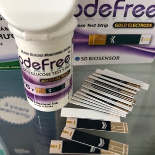 HỘP 50 test thử Que thử đường huyết SD Codefree 50  25 que test thử Que thử tiểu đường SD Code free SD CODEFREE HÀN QUỐC