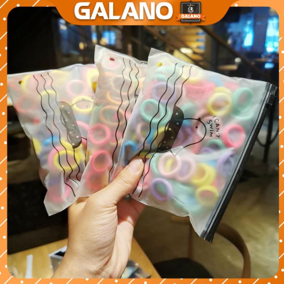 50 Dây buộc tóc GALANO dây chun buộc tóc nỉ co giãn nhiều màu sắc thời trang phong cách Hàn Quốc cho nữ FAH-001309