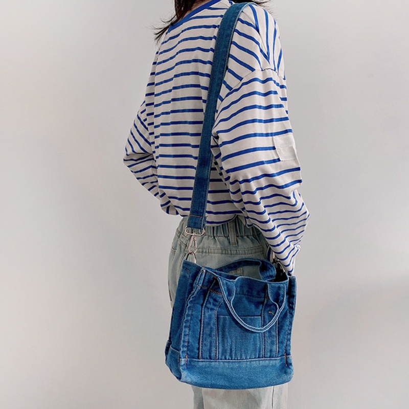 Túi Xách Denim Đeo Chéo Thời Trang Dành Cho Nữ