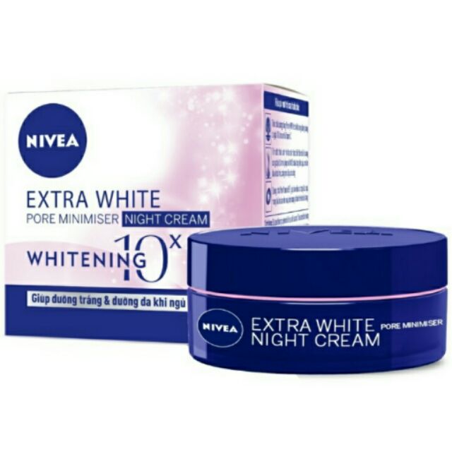 Kem dưỡng trắng da nivea extra white night cream