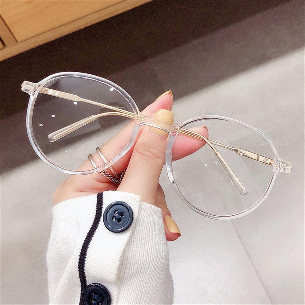 MOILYVN Mắt Kính Gọng Tròn Trong Suốt Chống Ánh Sáng Xanh