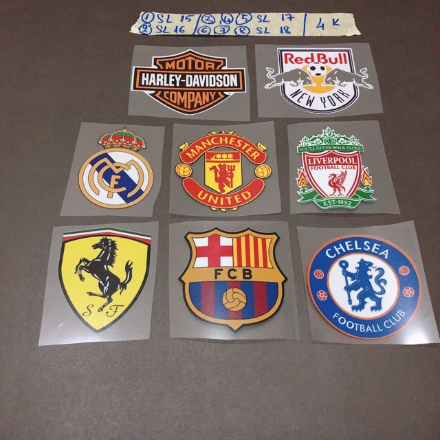 Sticker ủi, hình ủi, patch ủi logo bóng đá