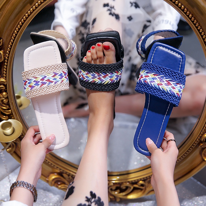 Dép đế bằng IELGY thời trang đi biển đơn giản cho nữ