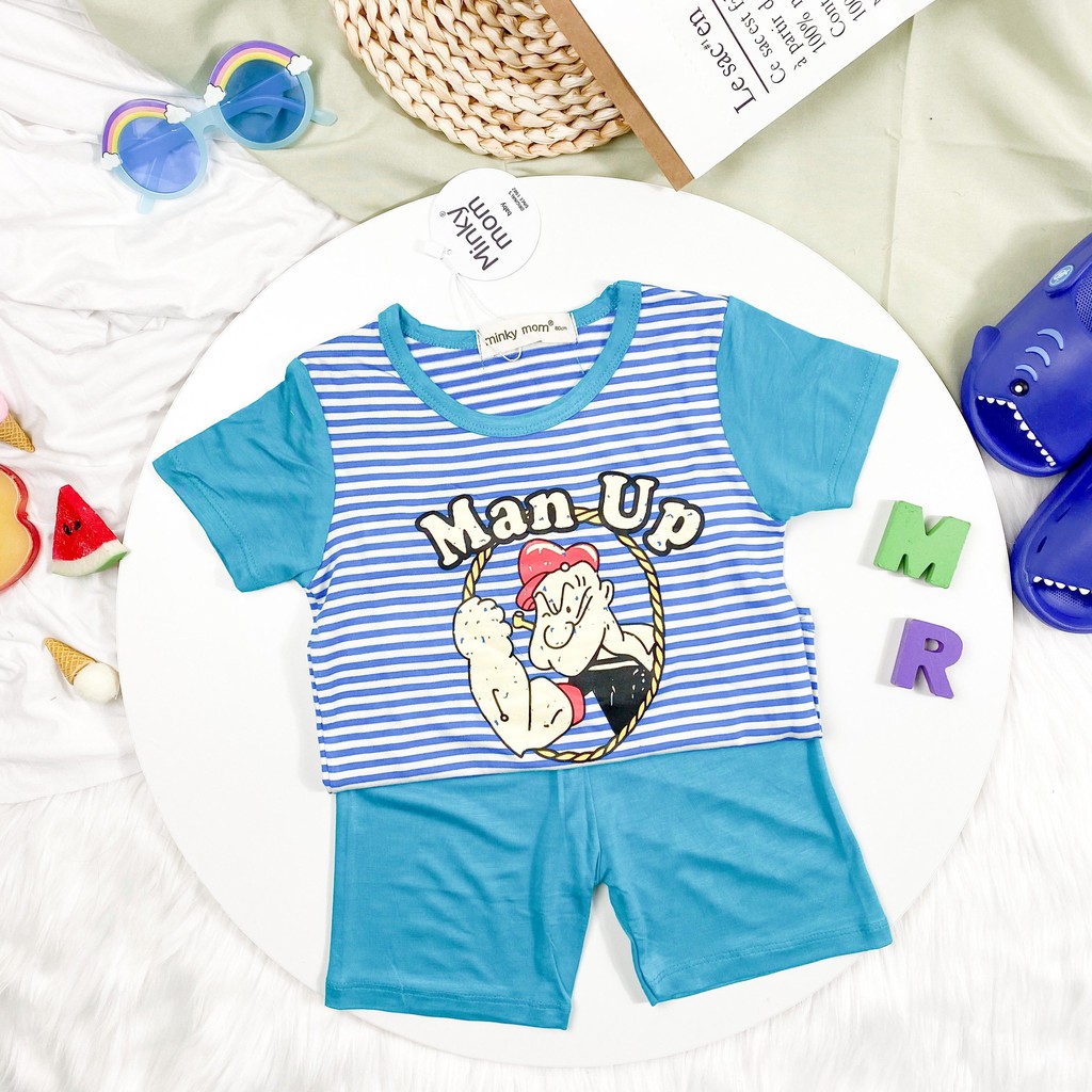 Bộ Cộc Cotton Họa Tiết Hoạt Hình Dành Cho Bé Trai