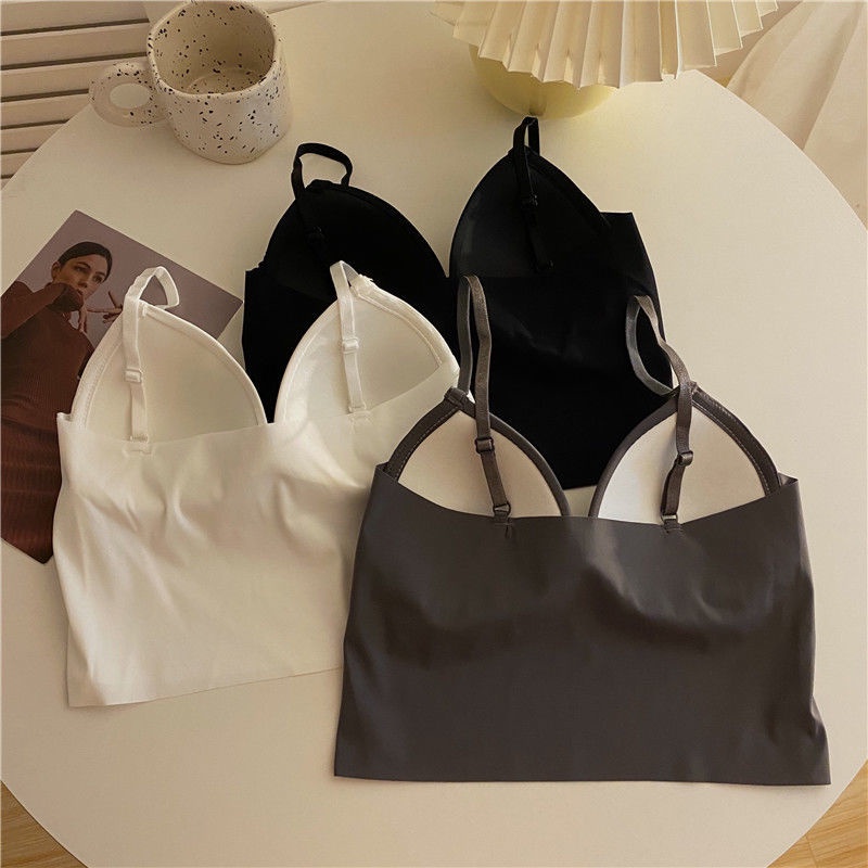 Áo Ống Bằng Lụa Mát Thiết Kế Dây Đan Lưng Thời Trang Mùa Hè Cho Nữ