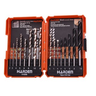 Bộ 16 Mũi Khoan Sắt, Khoan Bê Tông, Khoan Gỗ HARDEN 610289