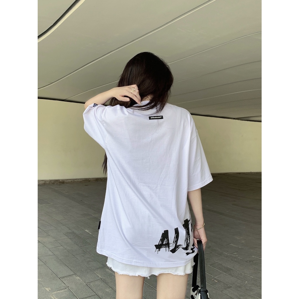 Áo thun 100% cotton, form rộng local brand All The Basic - Brushing Tee - Trắng