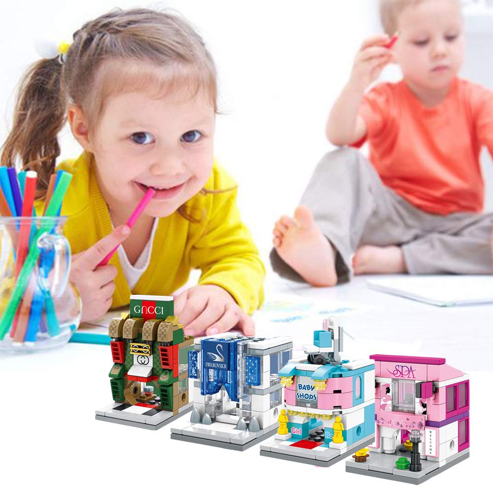 [Mã LIFETOYS1 giảm 30K đơn 99K] Đồ chơi lắp ráp HDY Sembo hình cửa hàng bán lẻ mini trong thành phố giáo dục cho bé