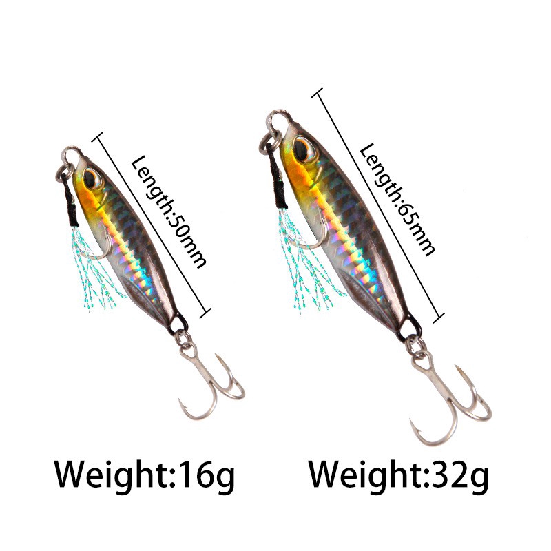 Mồi Câu Cá 3D Bằng Kim Loại 5cm / 16g 6.5cm / 32g