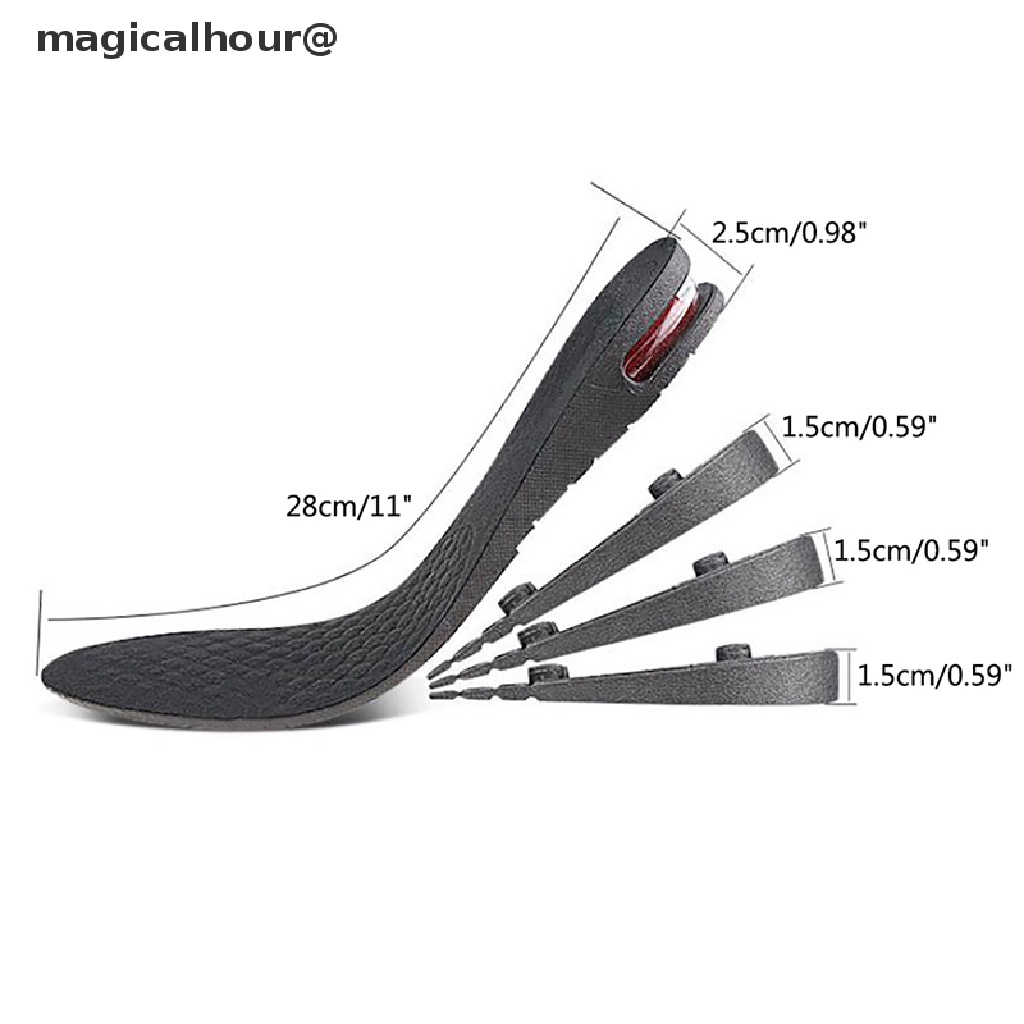 Magicalhour Men & Women Shoe Lift Insole Air Cushion Heel Insert Increase Height Adjustable *On sale