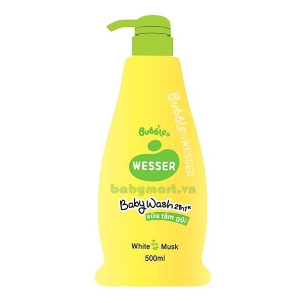 Sữa tắm gội Wesser Bubble cỏ xạ hương 500ml M013