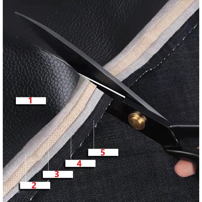 Kéo cắt vải chuyên nghiệp màu đen chuyên nghiệp làm bằng thép tốt,Kéo vải thợ may chuyên nghiệp màu đen