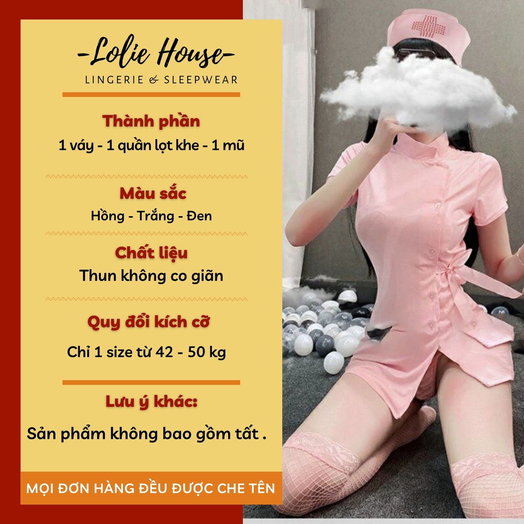 Cosplay y tá sexy gợi cảm - Đồ cosplay sexy y tá anime LOLIE HOUSE - CP29