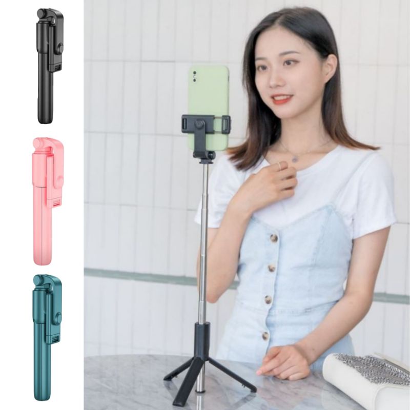 Gậy chụp hình tripod 3 chân livestream xoay 360 độ R1 có remote
