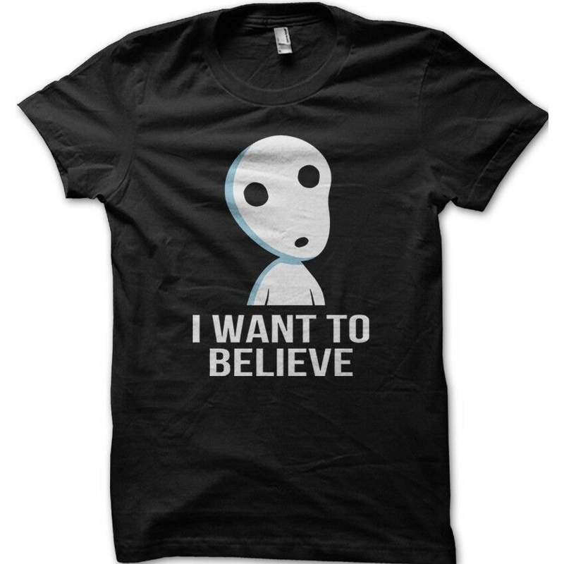 Tôi muốn tin Áo thun Kodama Ufo X-Files Totoro Forest Spirit