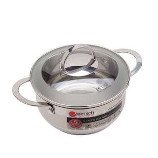 XOONG NỒI INOX 304 ELMICH CELESTINE 5275 18CM,5276 20CM,5277 22CM,5278 24CM NHẬP KHẨU SÉC