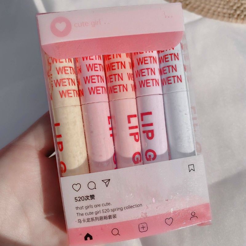 0397 A6 Set 5 Cây Son Kem Lì Wetn Lip Gloss That Girl Are Cute Lên Màu Xinh Xắn