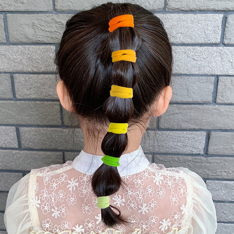 Set 32 Dây Thun Cột Tóc Co Giãn Màu Kẹo Dành Cho Trẻ Em