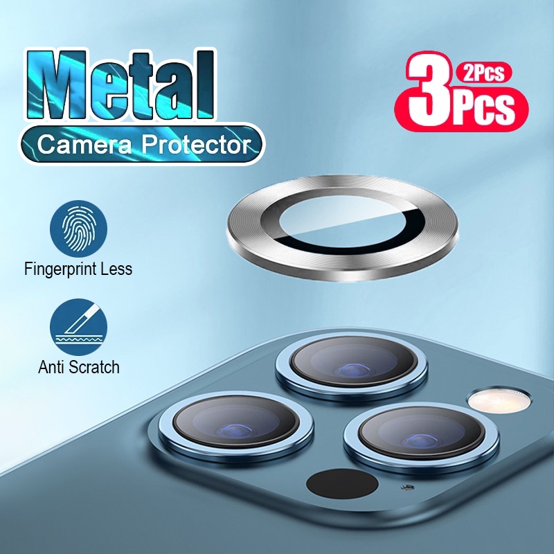 Bộ dán bảo vệ từng mắt camera iphone bằng kim loại chống xước, chống lóa cho Ip 13/13Mini/13pro/13pro Max