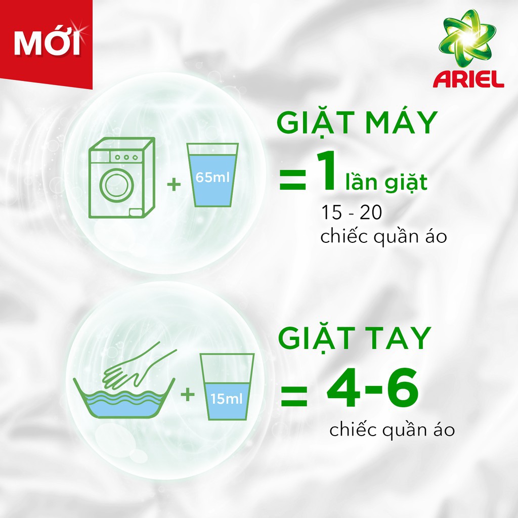 [ GIÁ HỦY DIỆT ] Nước giặt Ariel dịu nhẹ cho da nhạy cảm túi 2.15kg [ VPP GIÁ XƯỞNG ]