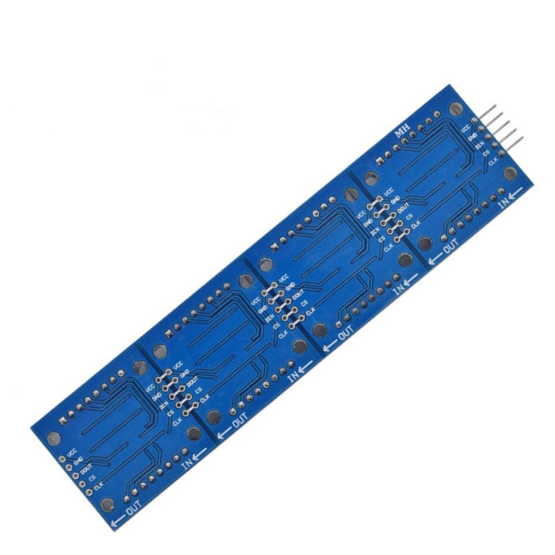 MAX7219 Bảng đèn ma trận tối đa 7219 chấm có module điều khiển 4 trong 1 kèm dây nối 5P