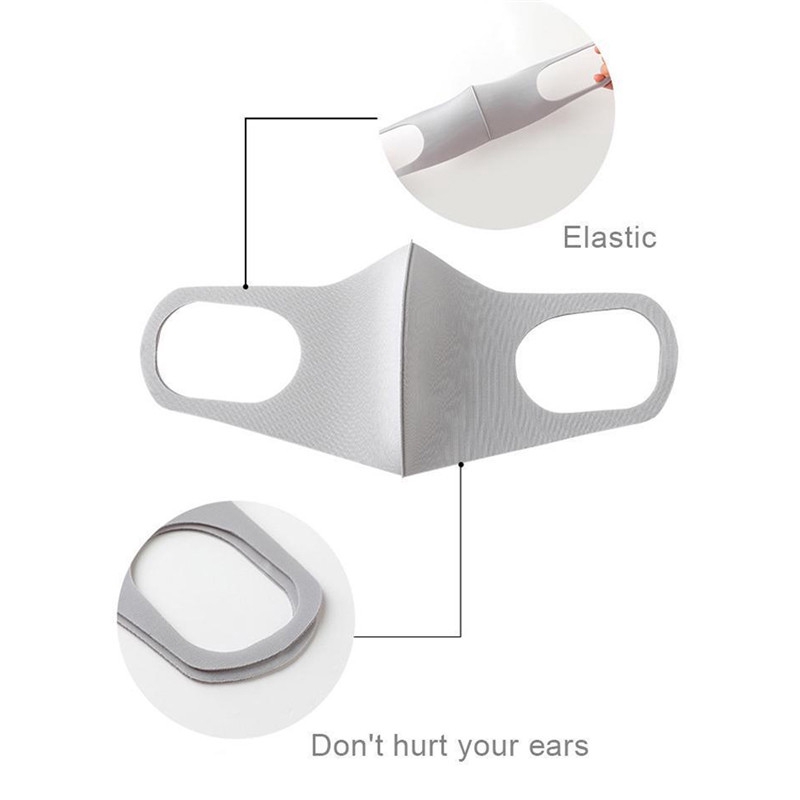 We Flower Khẩu trang đen bằng mút chống bụi tái sử dụng được tiện lợi