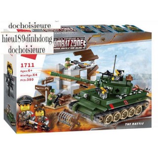 Lăp ráp xếp hình Lego city 1711 : Xe tank của quân đội