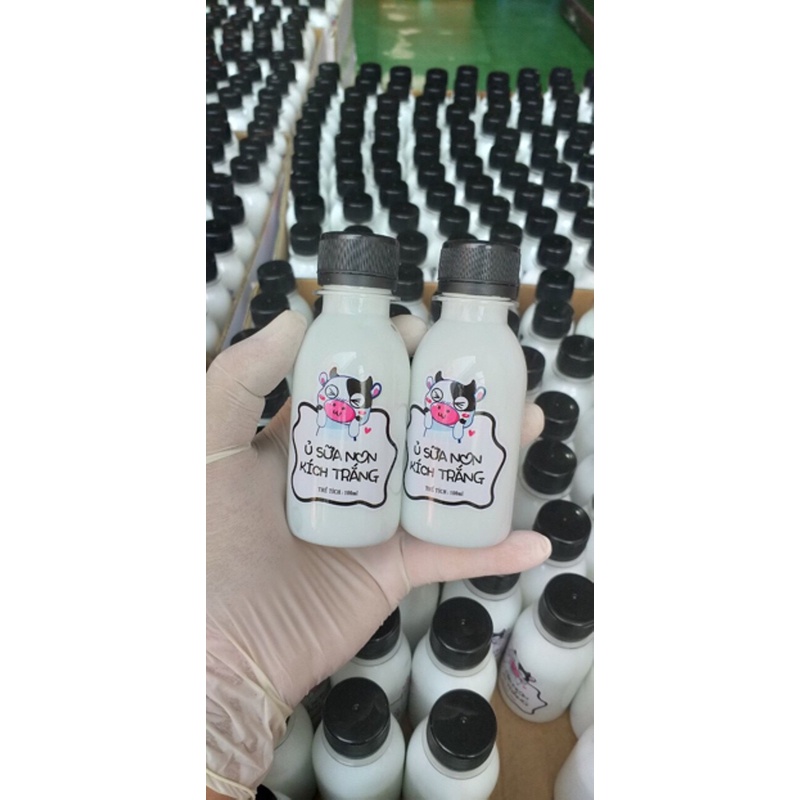 Ủ sữa non kích trắng con bò loại 100ml , ủ sữa kích trắng dùng cho cả face và body