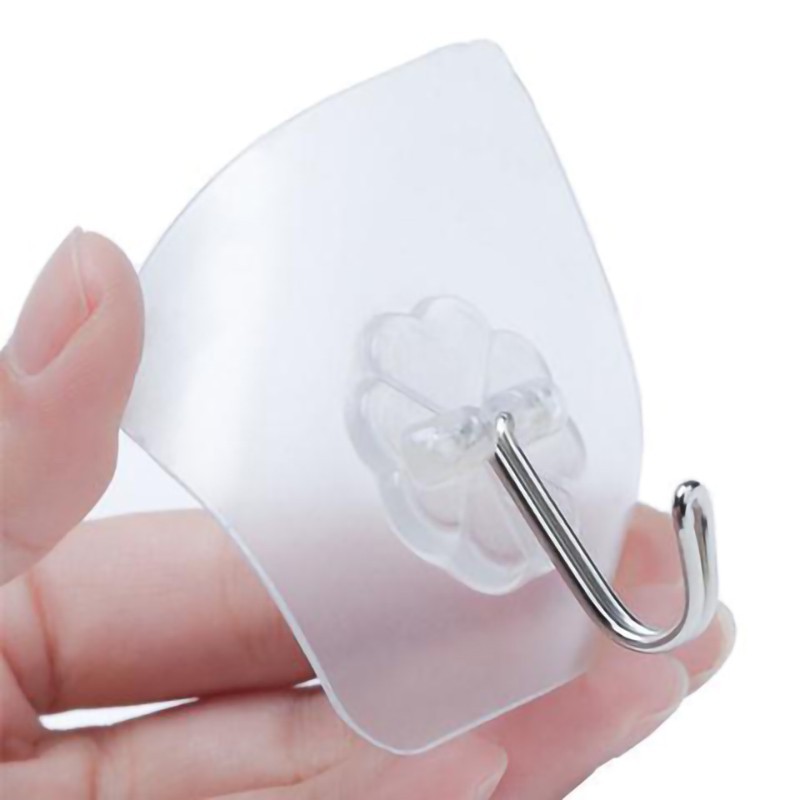 Combo 10 Móc treo dán tường trong suốt keo 2 lớp siêu chắc chắn