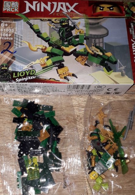 là Lắp ráp 1 hộp LegoNinjax Rồng 61033 có nhiều chi tiết bằng nhựa ABS