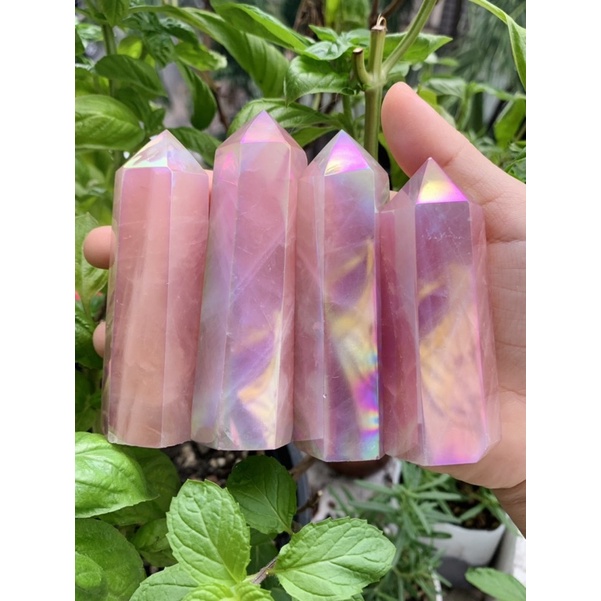 Trụ Aura Pink Quartz