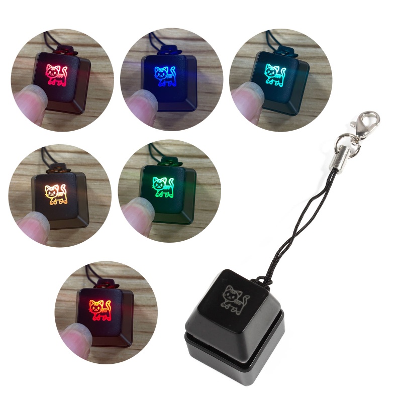 Móc Khóa Đèn LED RGB Kiểm Tra Công Tắc Bàn Phím Giúp Giảm Căng Thẳng