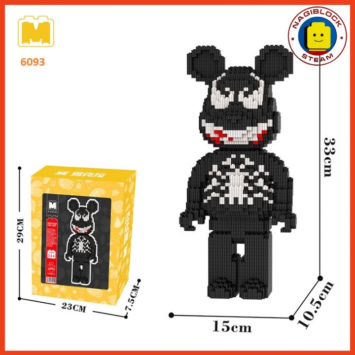 Bộ lắp ghép mô hình BEARBRICK cao 33cm nhiều mẫu MPIN