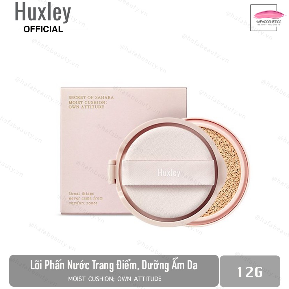 Lõi phấn nước Huxley Moist Cushion ; Own Attitude Refill SPF24 PA++ 12g [#02 Sand]
