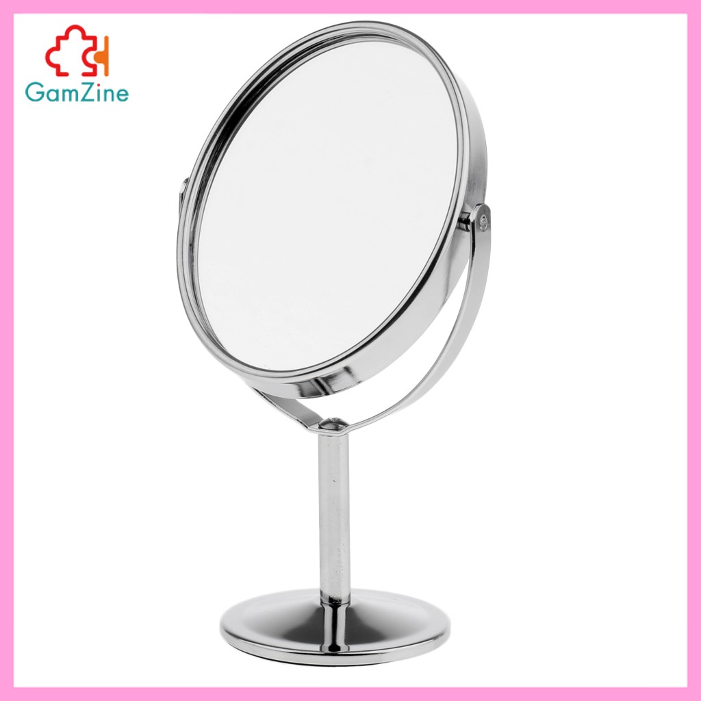 GamZine 3in Mặt Thường Phóng Đại Hình Bầu Dục Đứng Trang Điểm Gương Đồng