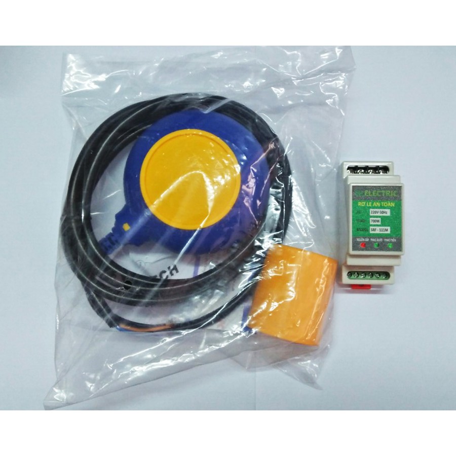 Combo RƠ LE AN TOÀN CHO PHAO ĐIỆN SRF-111M + 1Phao điện Chống cạn, chống tràn tự động 2 mét