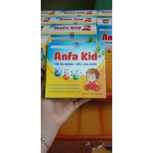 Liệu trình 3 hộp Siro ăn ngon Anfa Kid giúp bé ăn ngon tăng cân tăng đề kháng chống ốm vặt