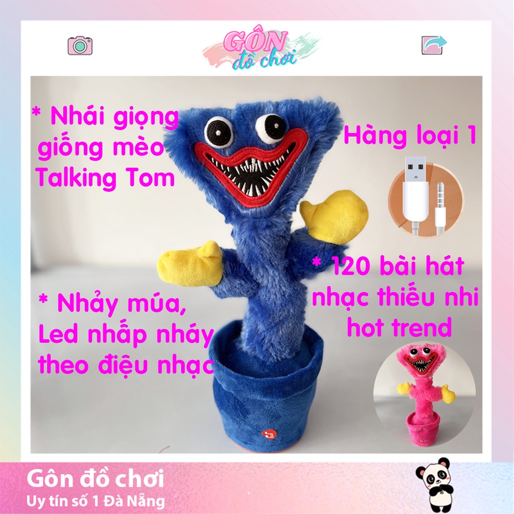 Xương rồng nhảy múa huggy wuggy poppy playtime cây biết nói hàng loại 1 cho bé trẻ em Gôn đồ chơi