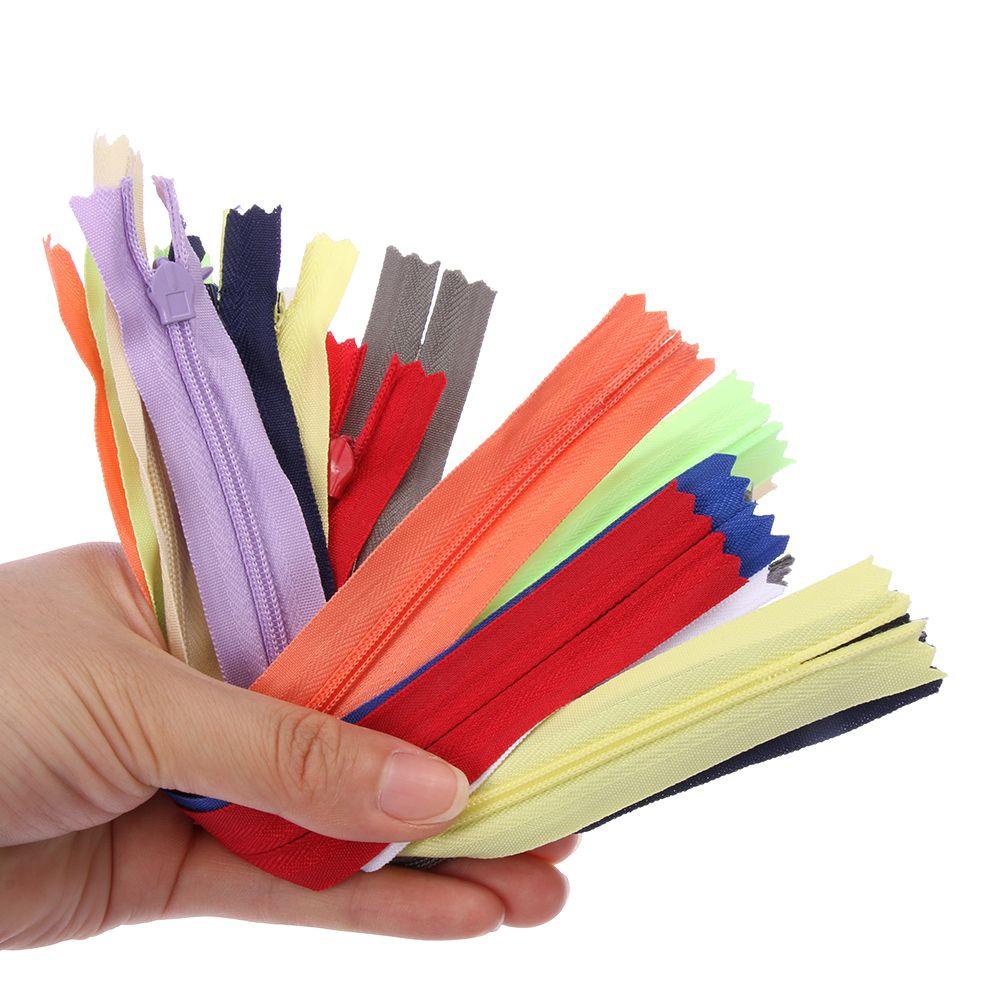 Set 10 Dây Khóa Kéo Nylon Tàng Hình 20cm May Vá Đa Ứng Dụng