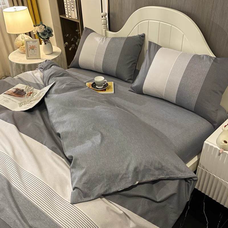 Bộ Chăn Ga Gối Hàng Nhập Nguyên Sét 100% Cotton Living  Oganic Phong Cách Hàn Quốc Sét 4 Món dùng cả mùa hè và đông