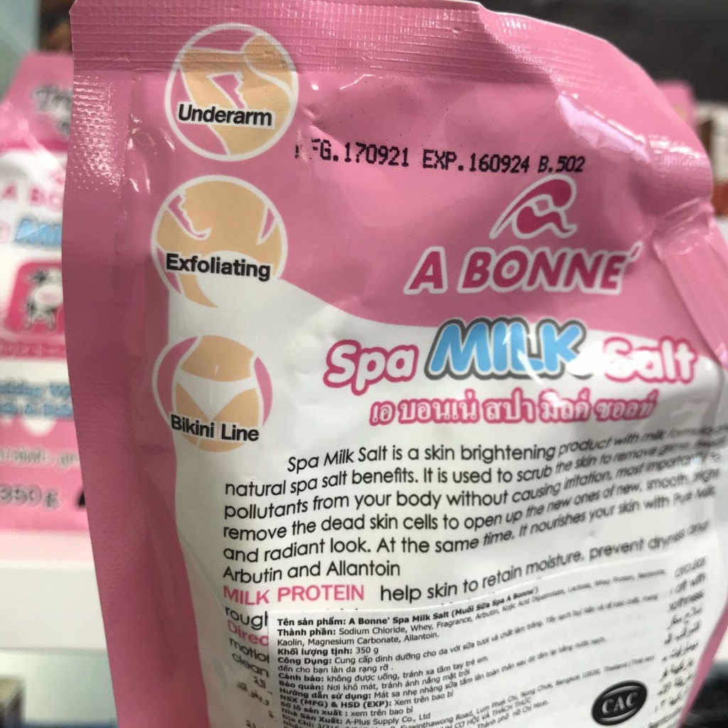 Muối tẩy tế bào chết ABONNE Spa Milk Salf 350g