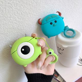 Vỏ bọc silicon hình Mike/ Sulley 3D hoạt hình bảo vệ cho hộp sạc đựng tai nghe AirPods 1/2