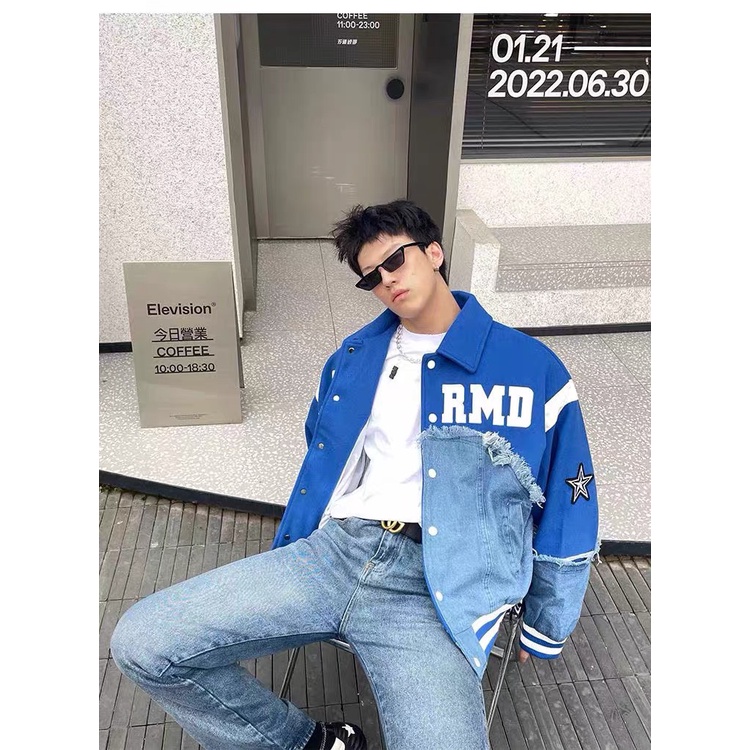 (Hàng sẵn)Áo bomber nam vải dạ phối bò cổ bẻ 2 màu,áo khoác nam Miuzi DT129
