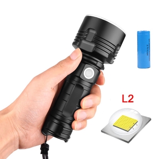 Đèn pin Xhp70 3 chế độ chống thấm nước độ sáng 100000lm có thể sạc lại
