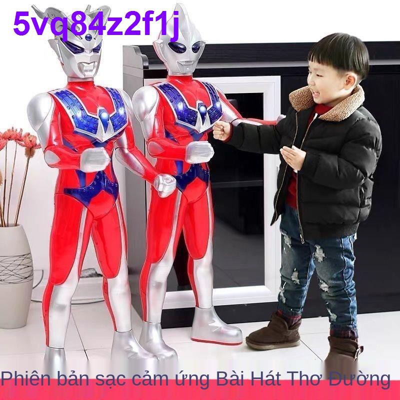 ♚Bộ đồ chơi ngoại cỡ không phải Ultraman dành cho trẻ em chuyển đổi Tiga Siêu nhân Tiro Bussello Bạc <