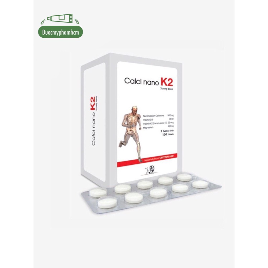 Calci Nano K2 Tăng chiều cao, phòng giảm loãng xương, còi xương