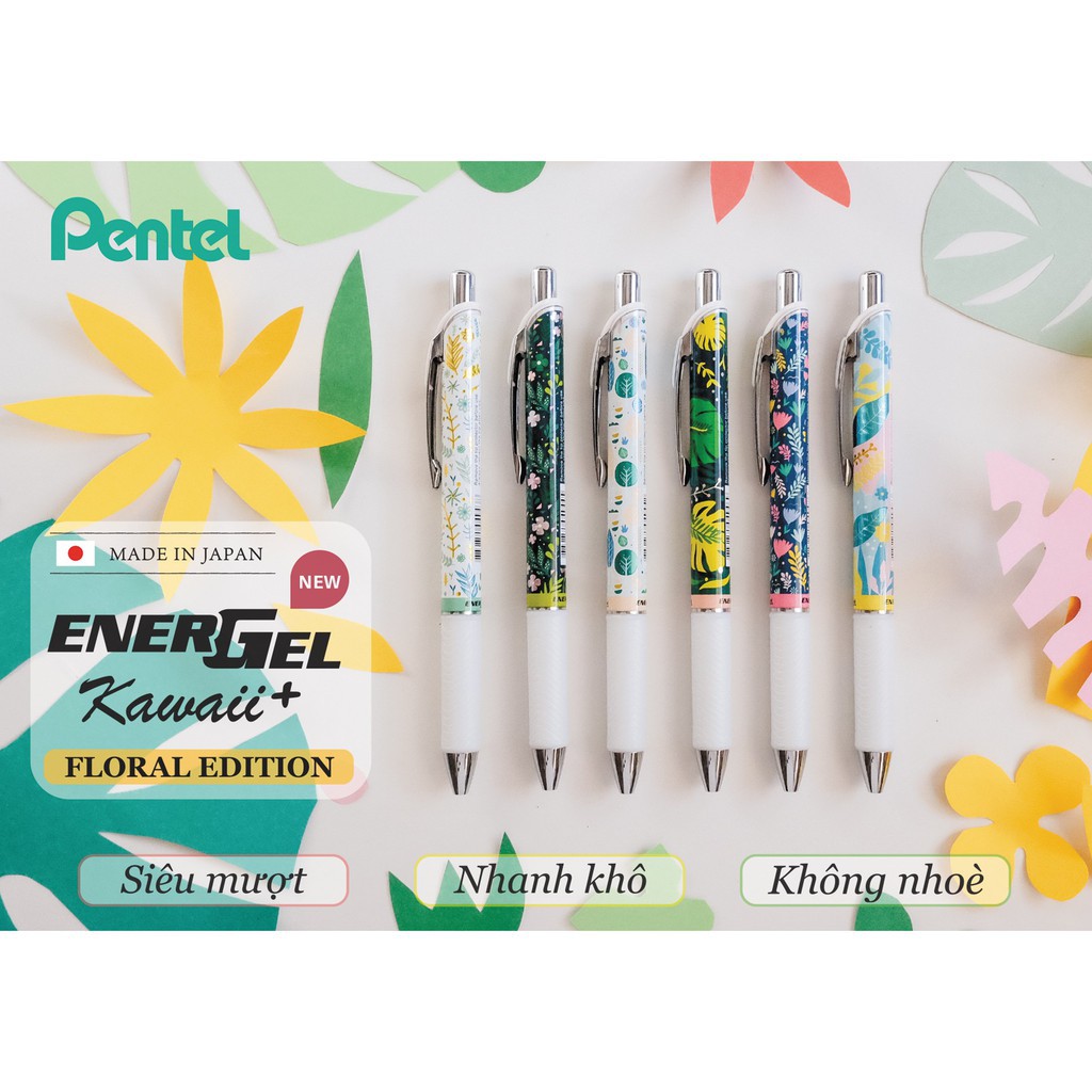 Bút bi gel Pentel Energel Kawaii BLN75KW, 0.5mm