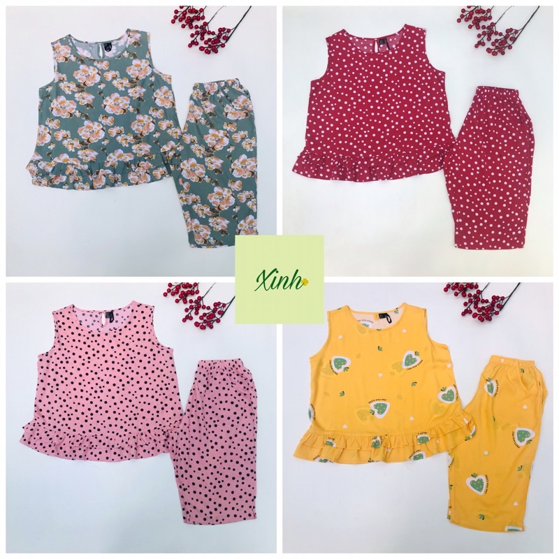 Đồ Bộ Tole Nữ, Bộ Lanh Quần Lửng VNXK F21