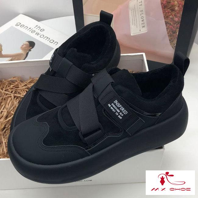 M & X ~  Giày Thể Thao Quai Dán Dày Phong Cách Mới 2022 Dễ Phối Đồ Hợp Thời Trang Cho Nữ